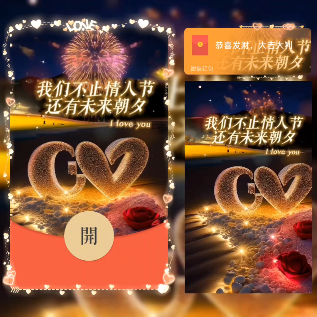 【红包封面】我们不止情人节 还有未来朝夕/LA