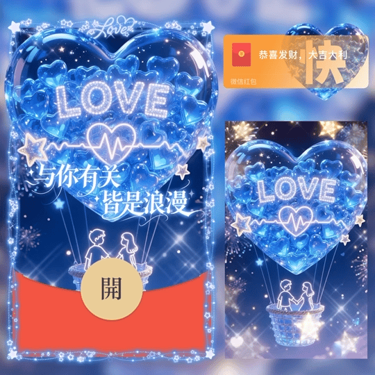 【红包封面】【快】/与你有关皆是浪漫/情人节套图/LM