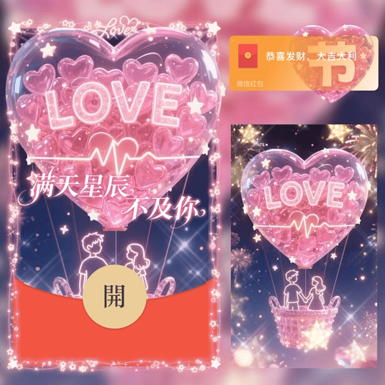 【红包封面】【节】/满天星辰不及你/情人节套图/LM