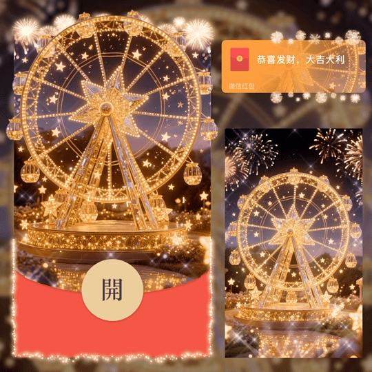 【红包封面】2026金色摩天轮/LM