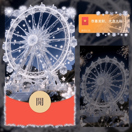 【红包封面】2026白色水晶摩天轮/LM