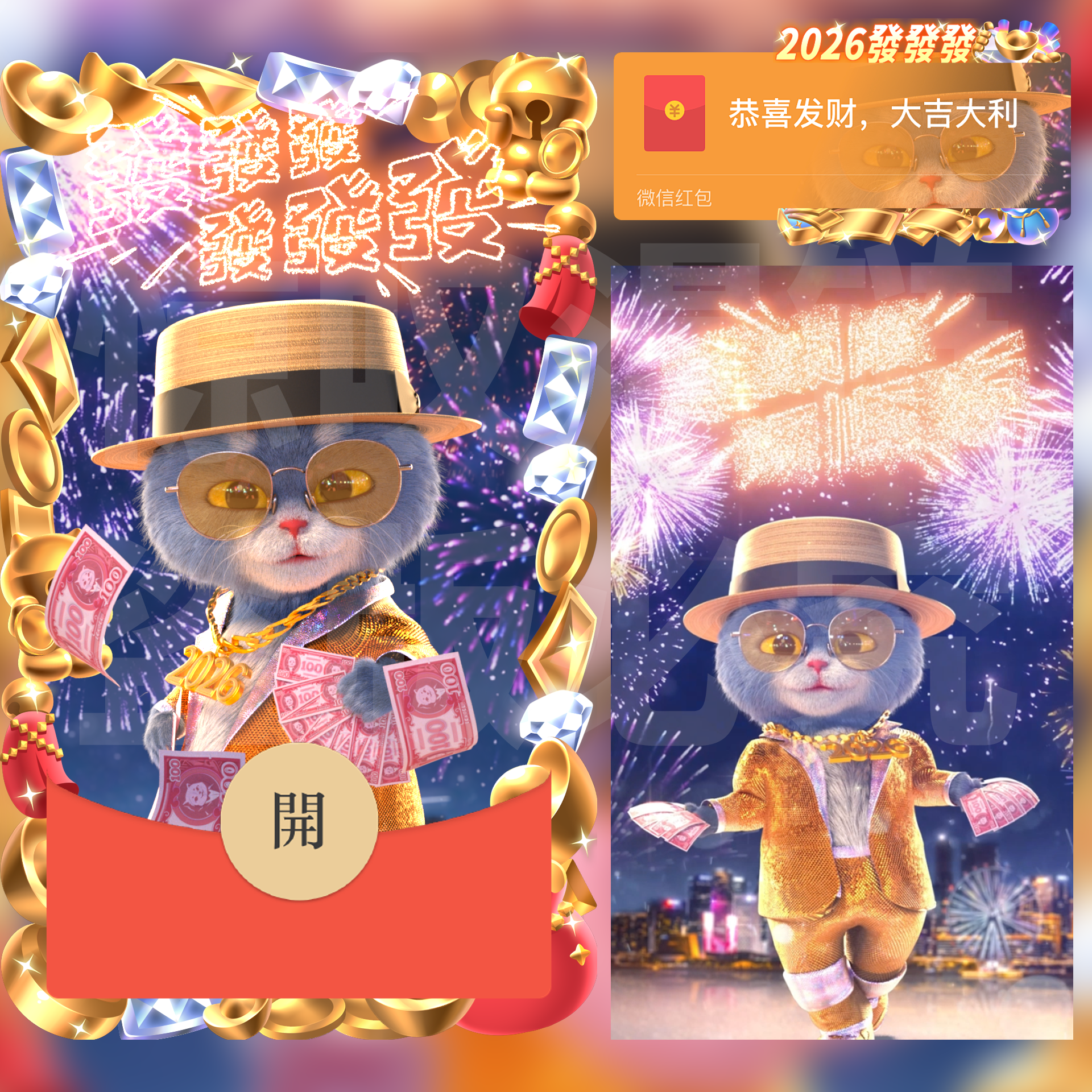 【红包封面】高雅企鹅舞/斑布猫