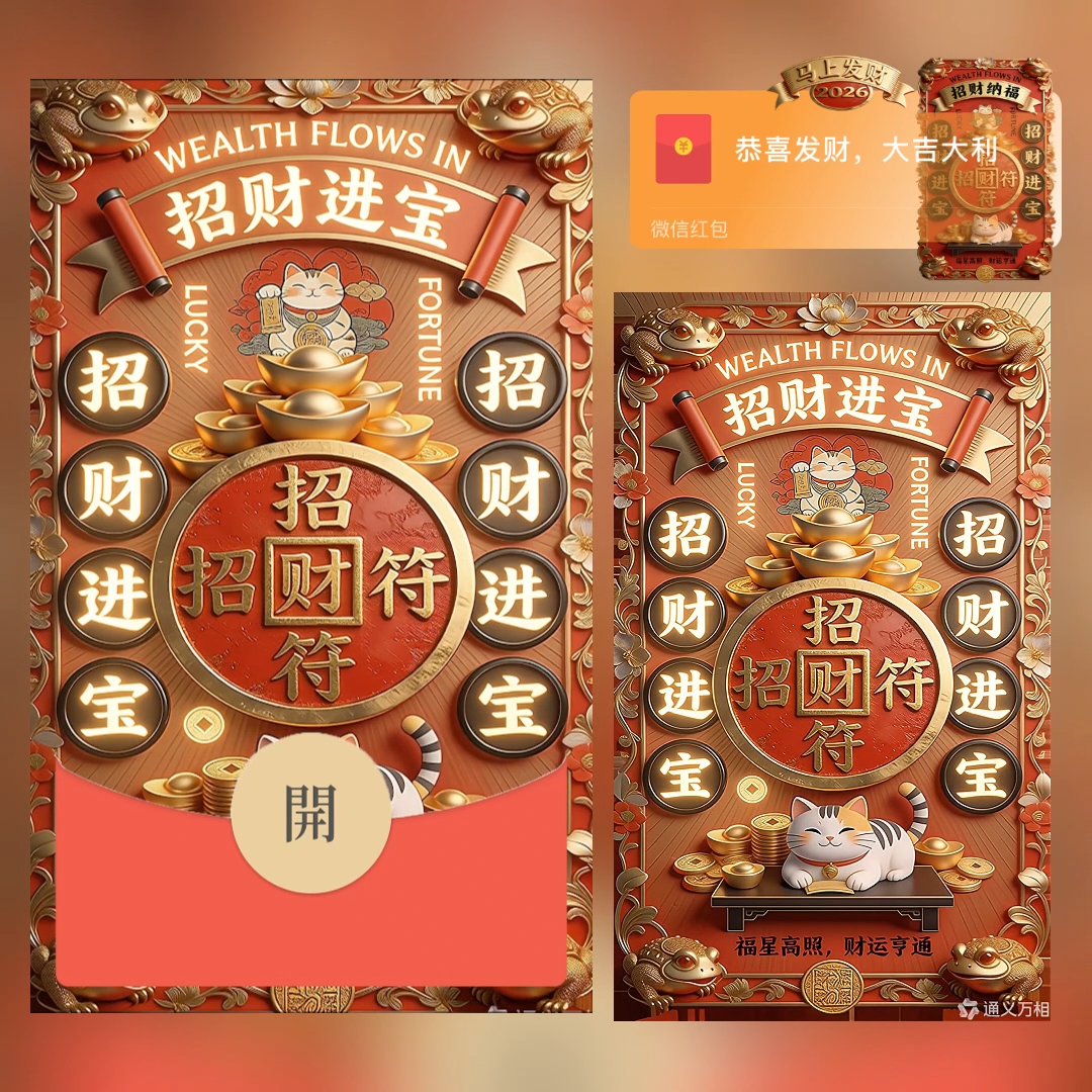 【红包封面】2026招财进宝