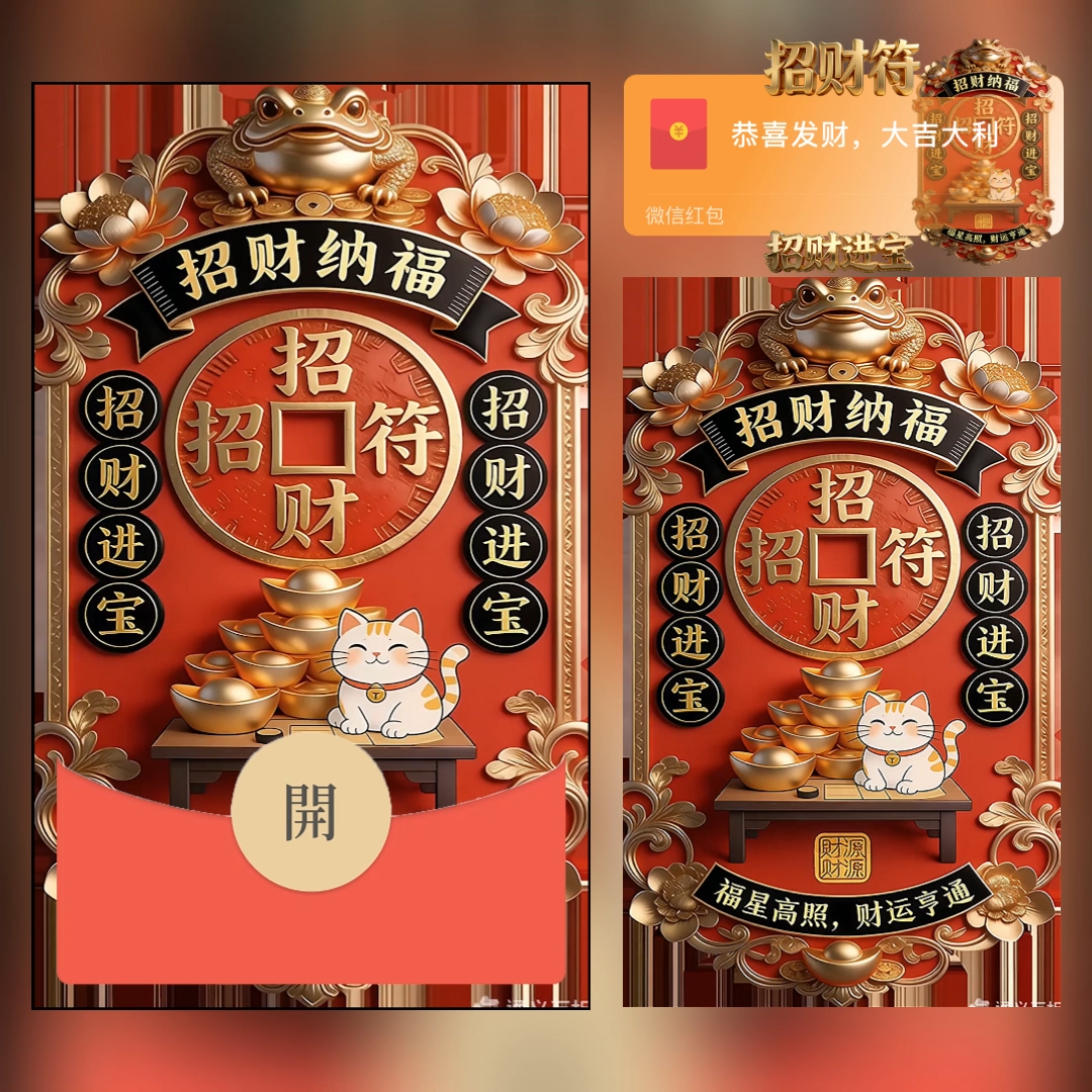 【红包封面】2026招财纳福