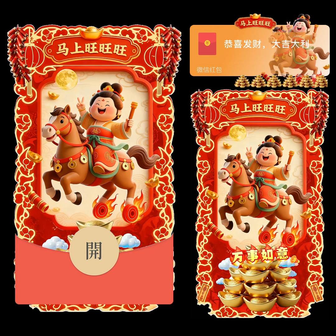 【红包封面】2026马上旺旺旺