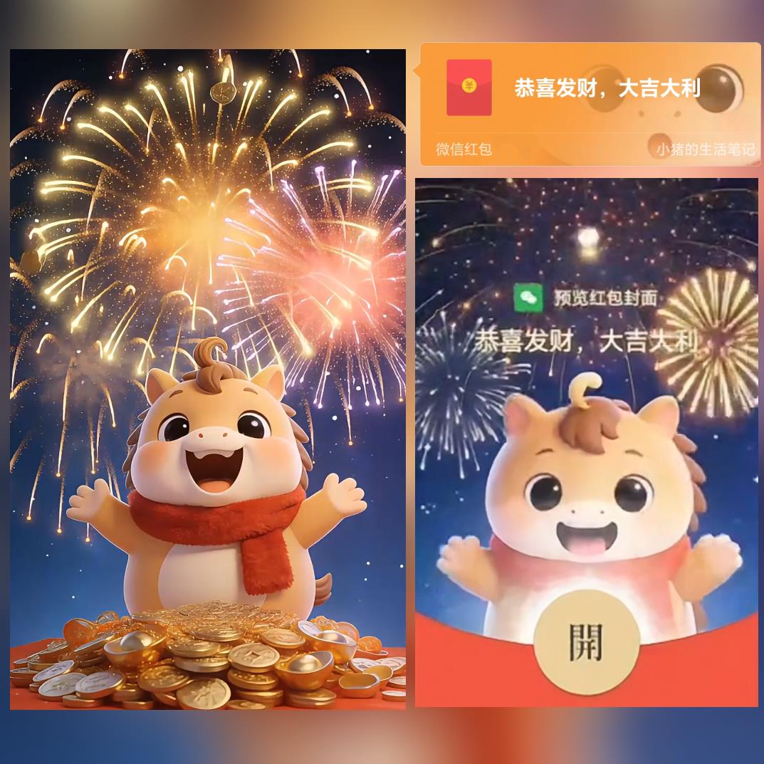 【红包封面】马年财运多钱多多 /动态 新年春节祝福2026