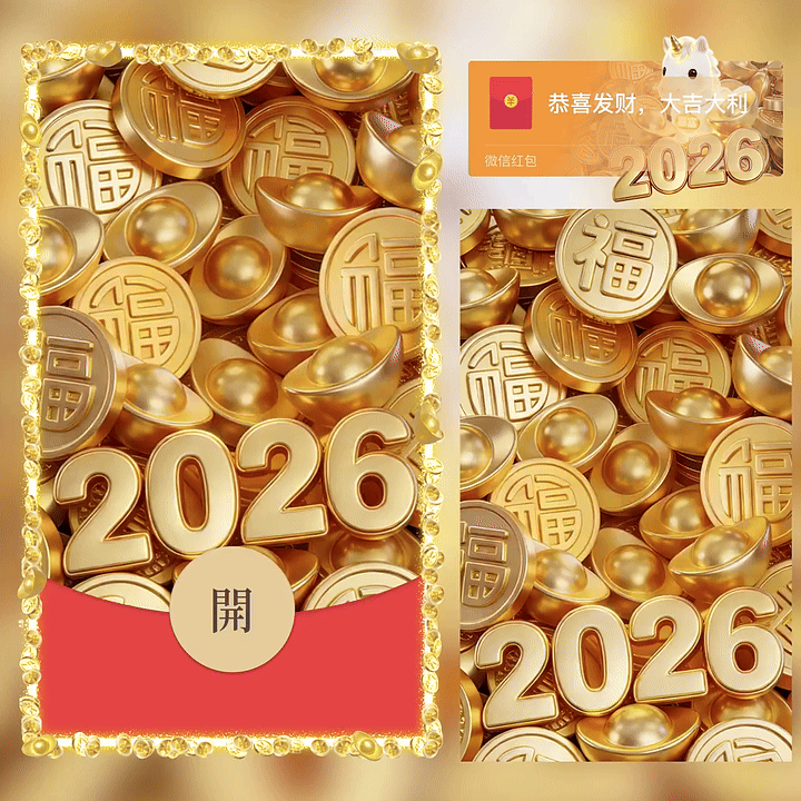 【红包封面】2026暴富