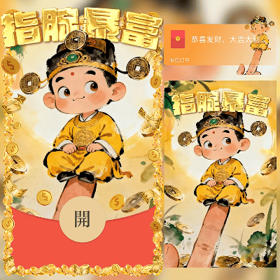 【红包封面】指腚发财/新年快乐/马年暴富/ln