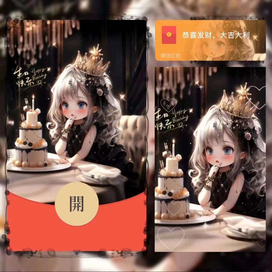 【红包封面】生日快乐可爱款/la