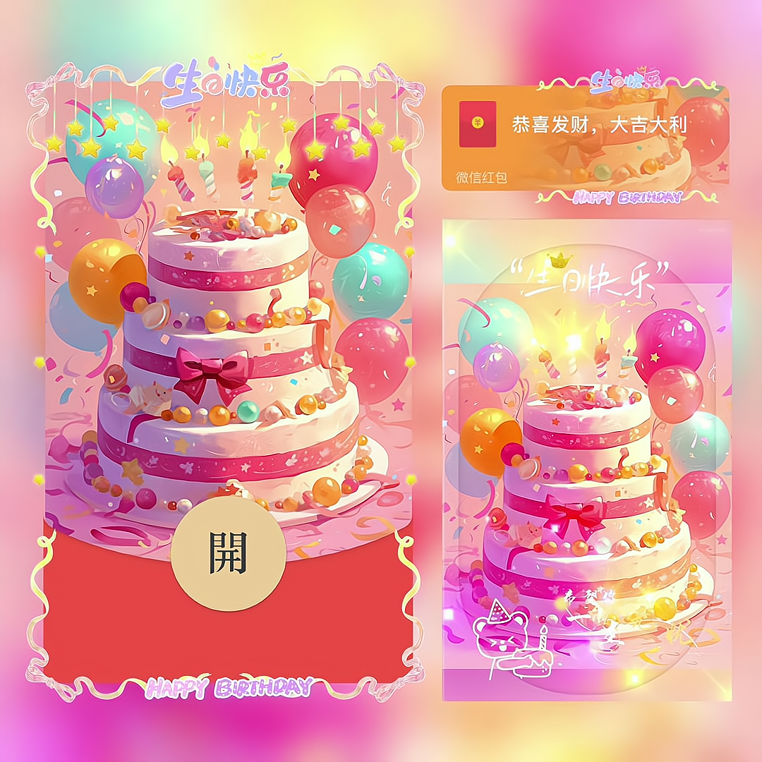【红包封面】生日快乐/bb