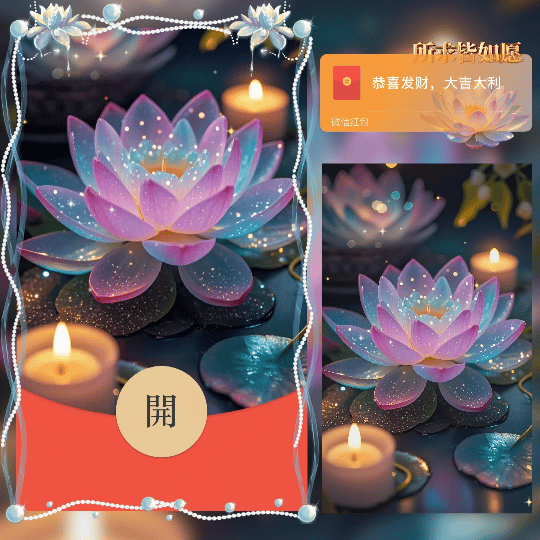 【红包封面】好运莲莲/所愿皆成真/动态/ln