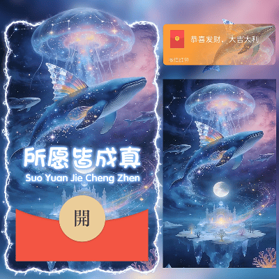 【红包封面】鲸神所愿皆成真/情人祝福/ln