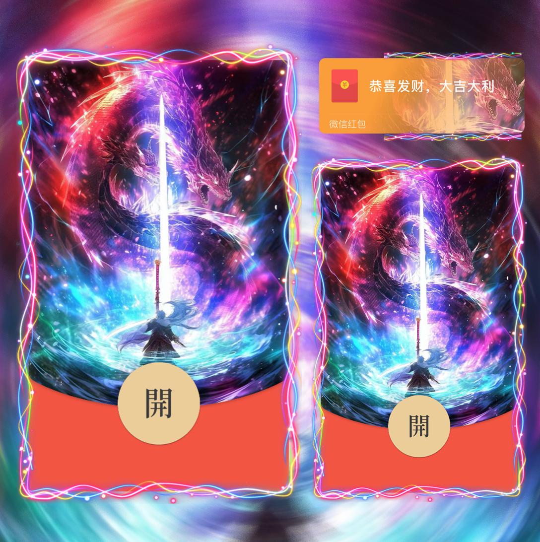 【红包封面】彩龙少年B