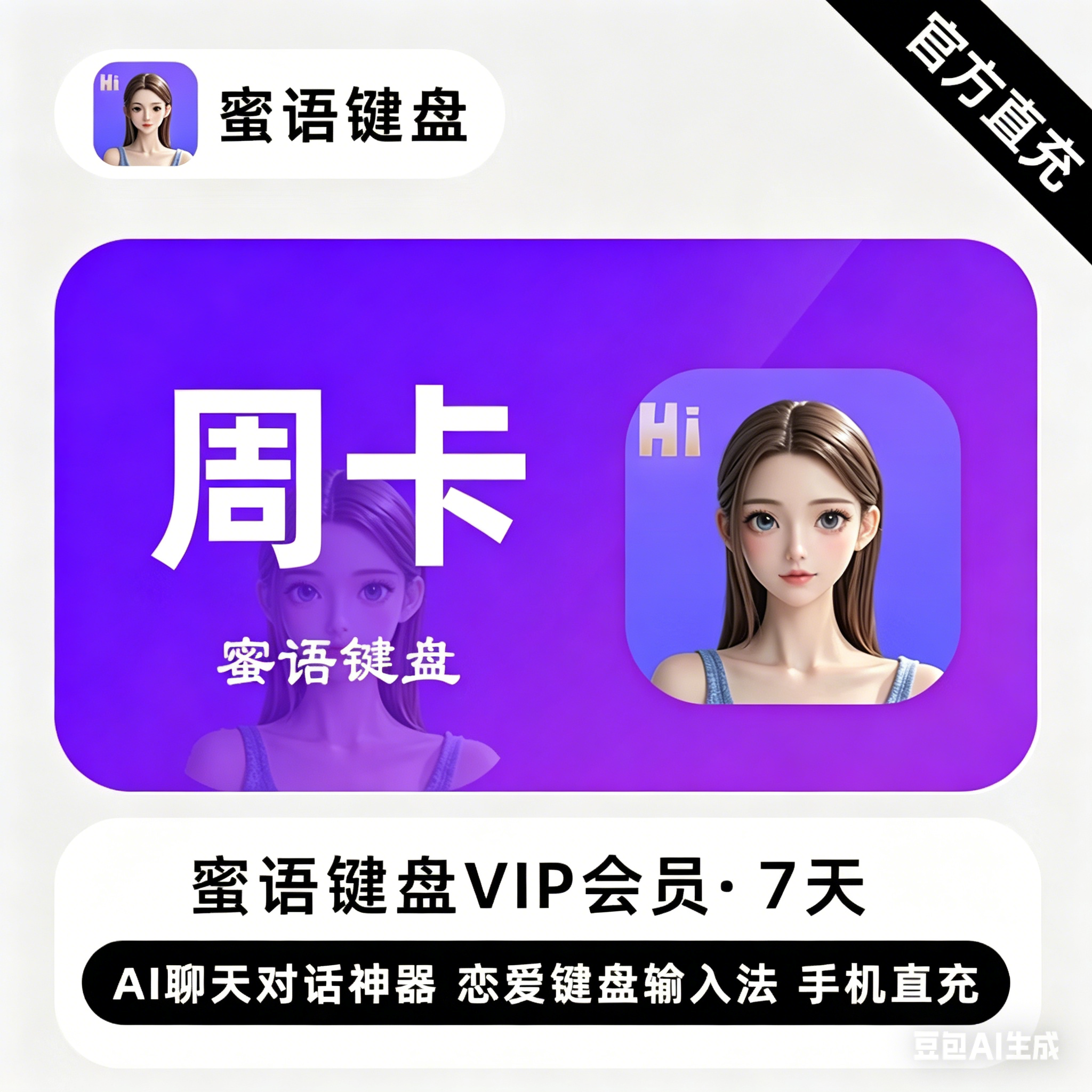 【账号直充】蜜语键盘VIP会员『7天』