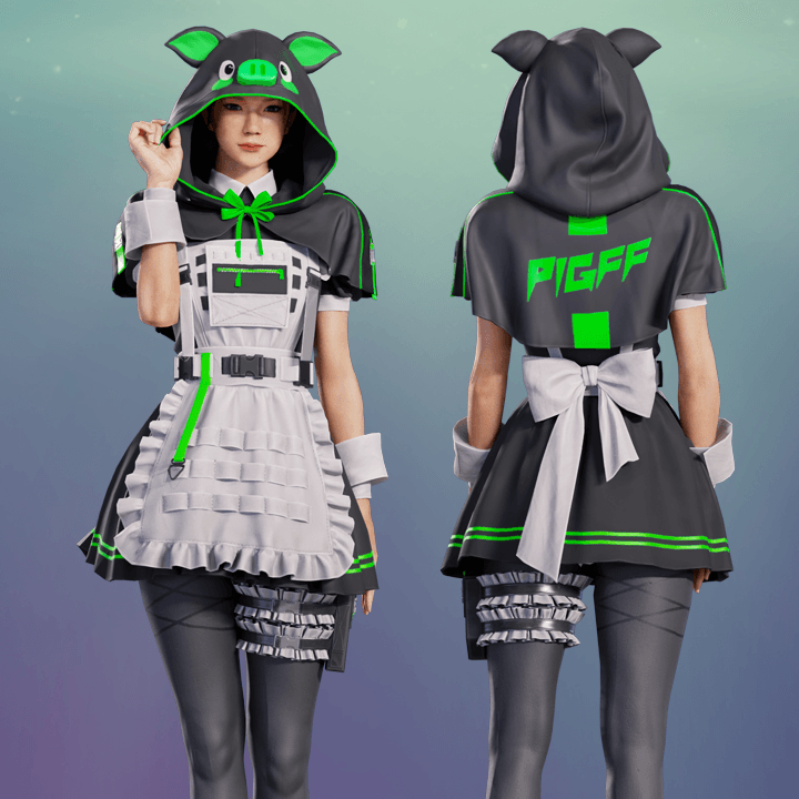 【卡密兑换】PUBG***G币『Pigff的战斗女仆套装丨Steam』