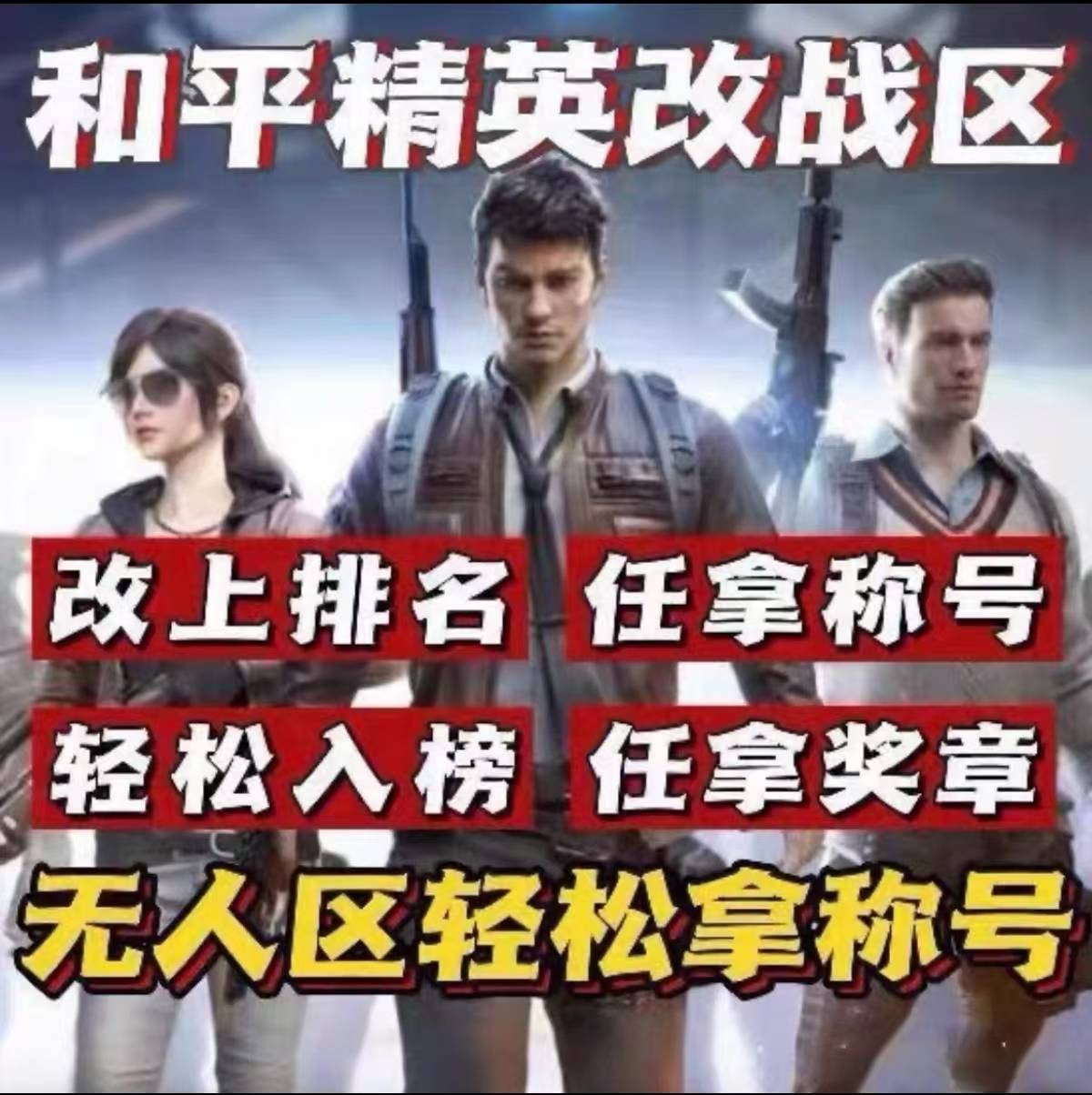 和平精英兵团电竞榜巅峰赛改战区-随时可改-人工修改