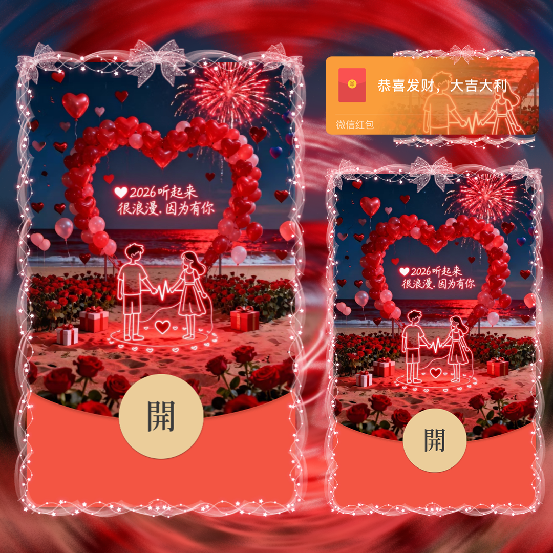 【红包封面】2026听起来很浪漫 因为有你