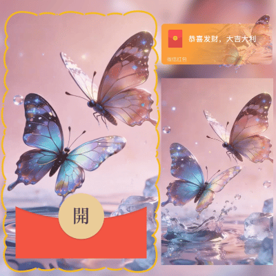 【红包封面】双碟双飞/爱情/ln