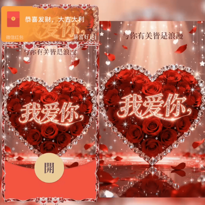 【红包封面】我爱你/520/情人节/sq