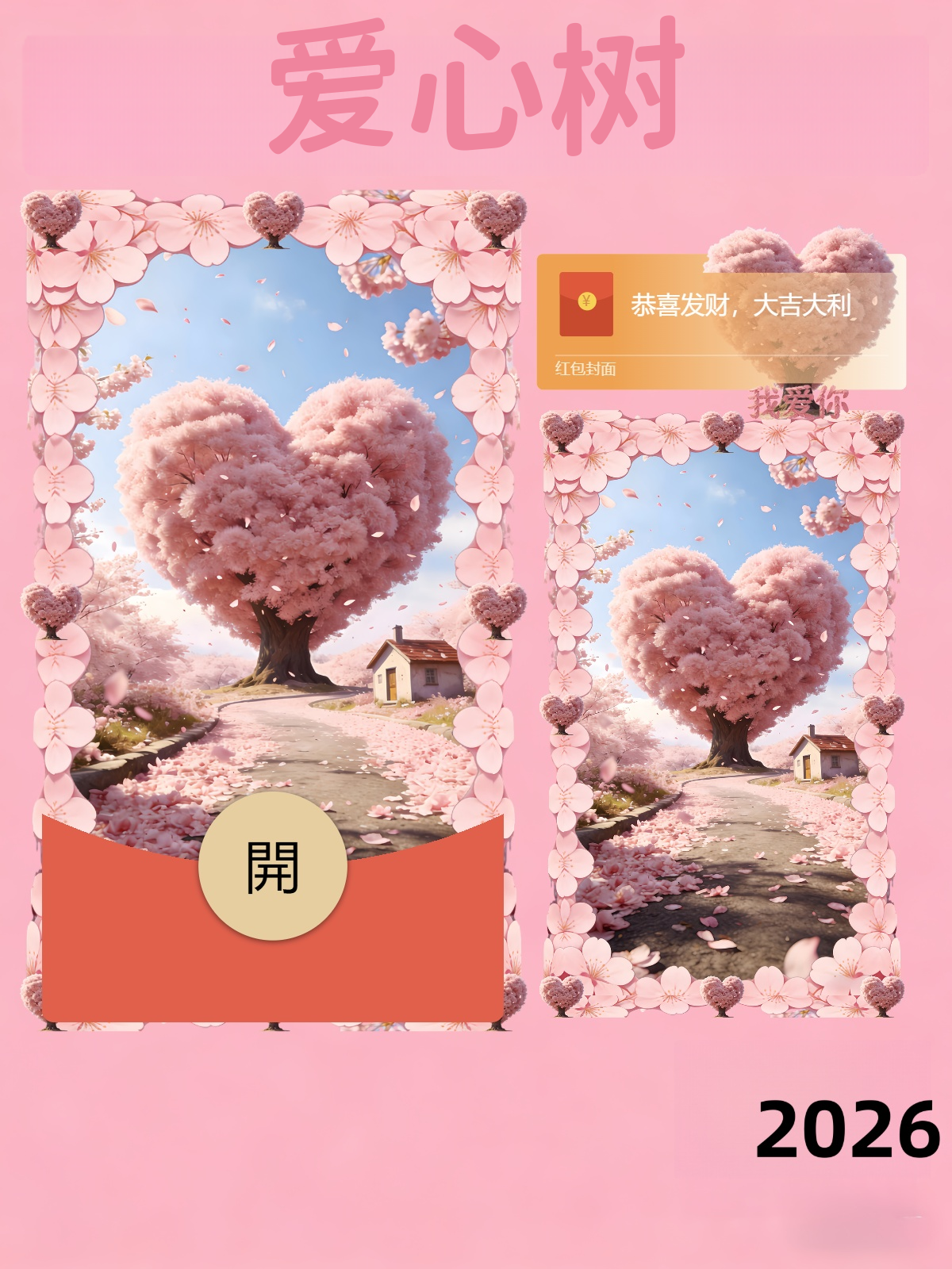 【红包封面】爱心树