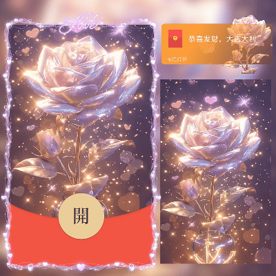 【红包封面】爱情紫玫瑰/往后余生皆是你/ln