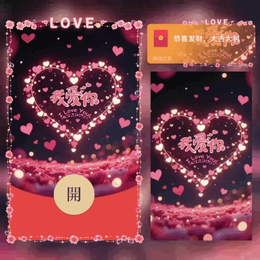 【红包封面】我爱你/I LOVE YOU/bao