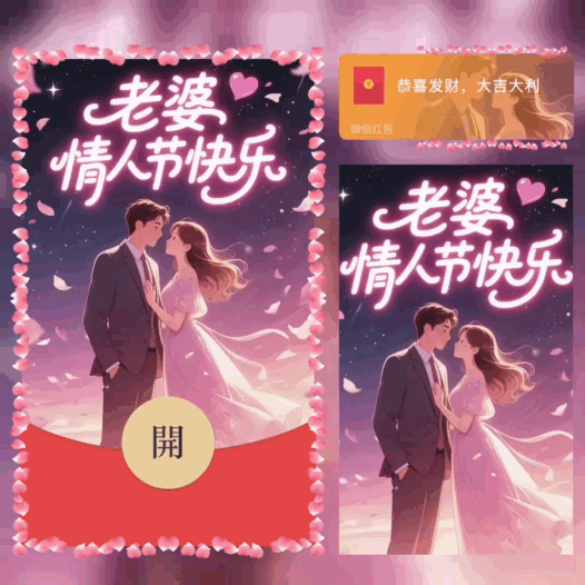 【红包封面】老婆情人节快乐/bao