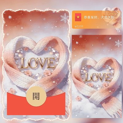 【红包封面】love爱情围巾/ln