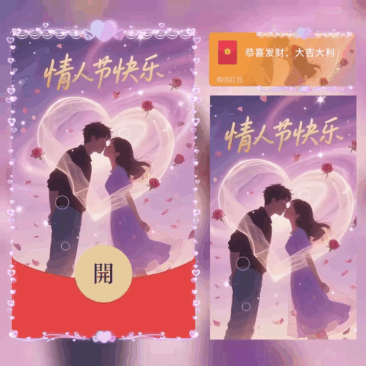 【红包封面】情人节快乐/bao