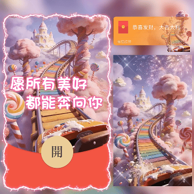 【红包封面】爱情过山车/愿所有美好都能奔向你/ln