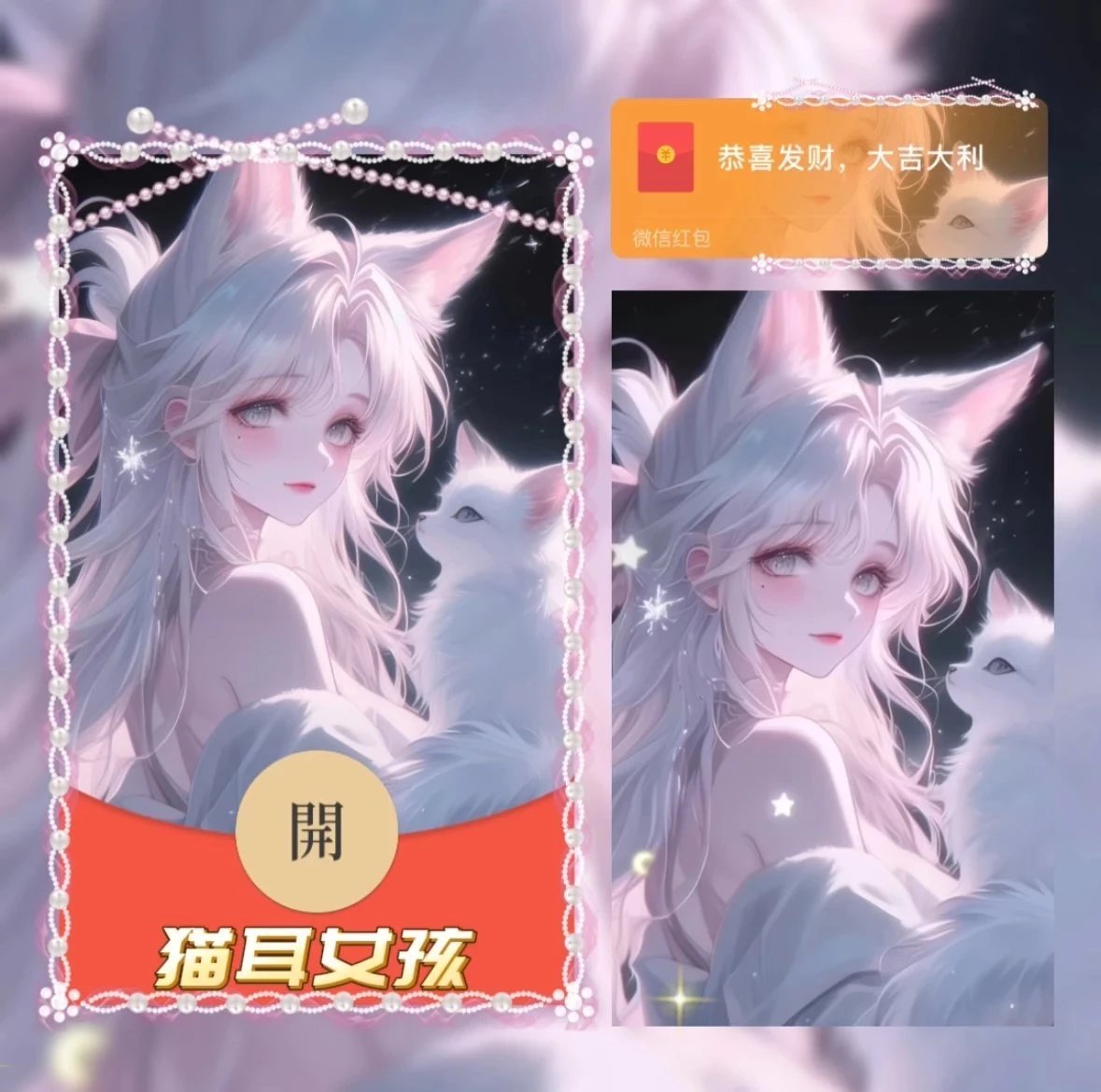 【红包封面】猫耳女孩