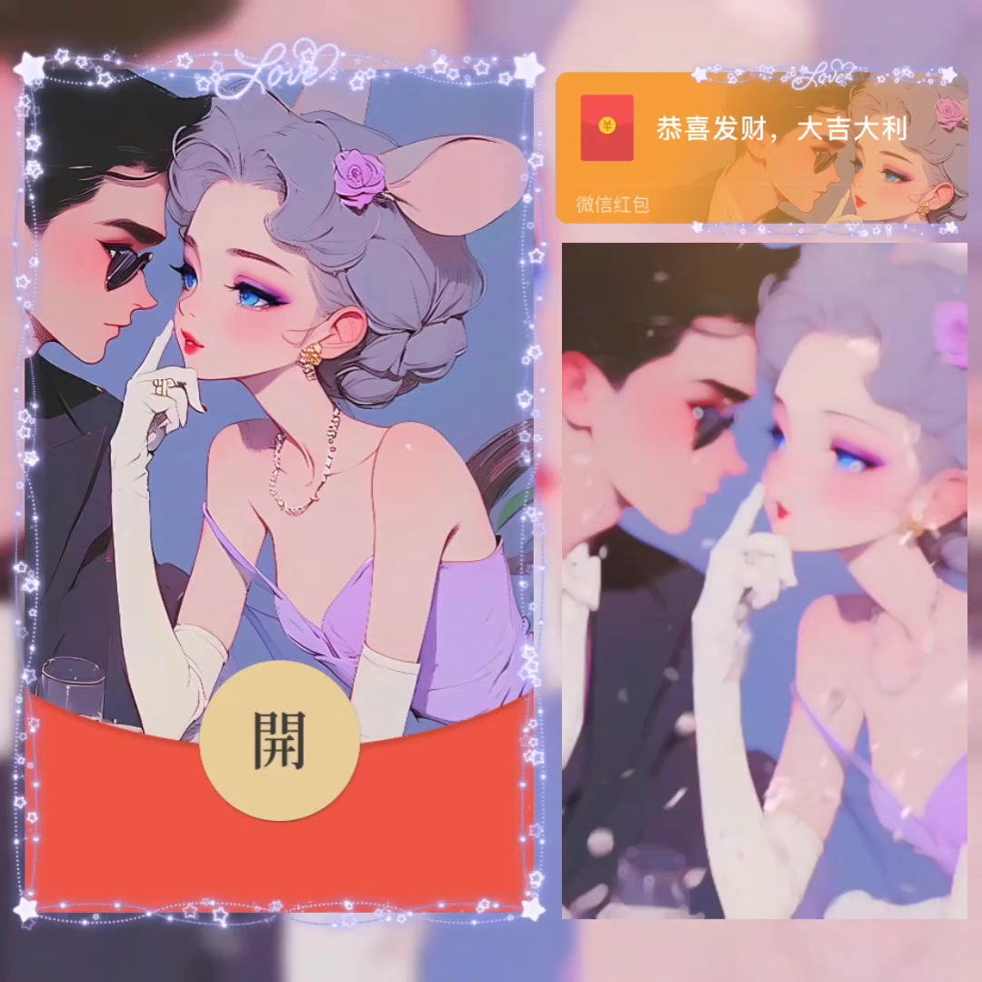 【红包封面】一见倾心/女