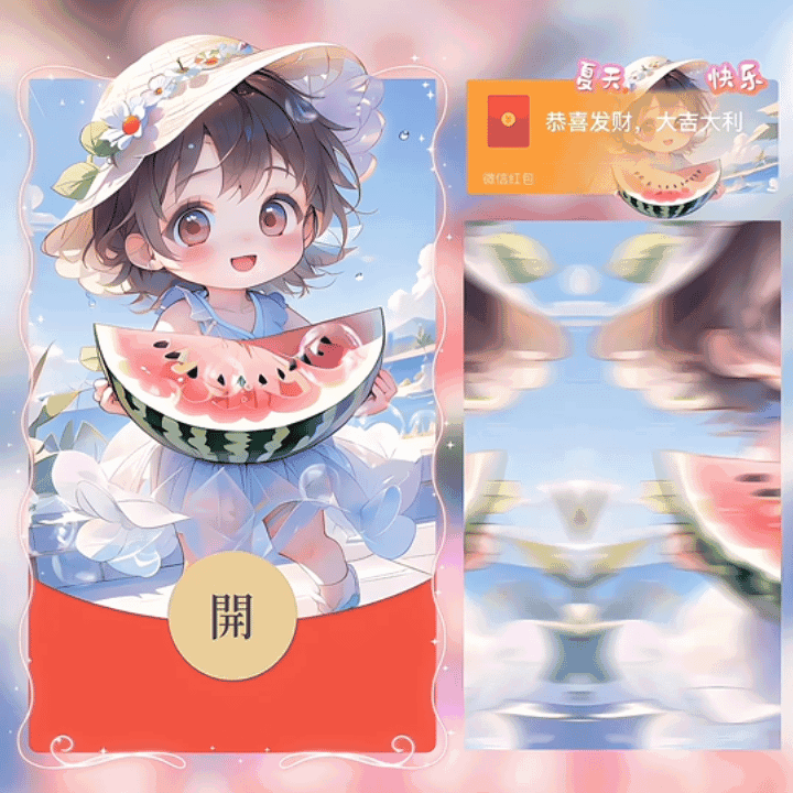 【红包封面】公主，夏天快乐/西瓜