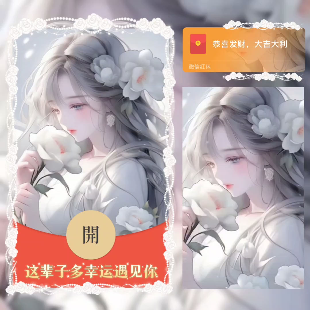 【红包封面】这辈子多幸运遇见你/la