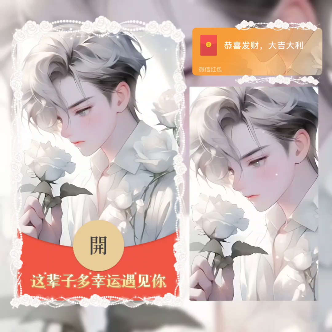 【红包封面】这辈子多幸运遇见你/la