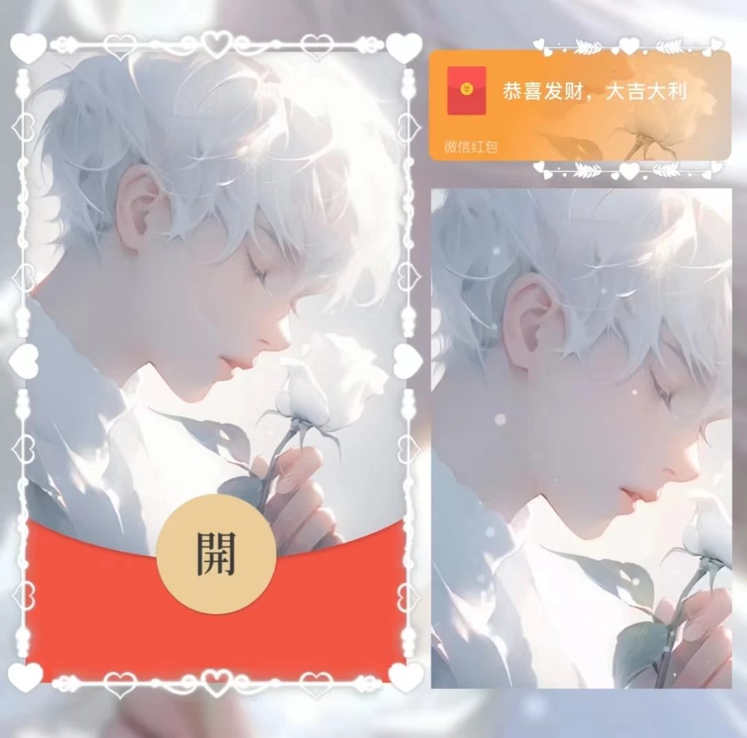 【红包封面】爱你不后悔/男/la