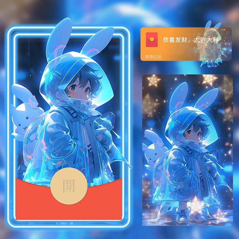 【红包封面】兔耳男孩/LM