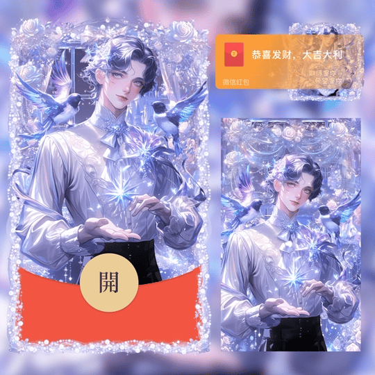 【红包封面】紫色浪漫情侣/男/新版动态/LM