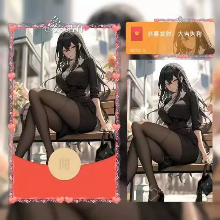 【红包封面】 黑丝大姐姐