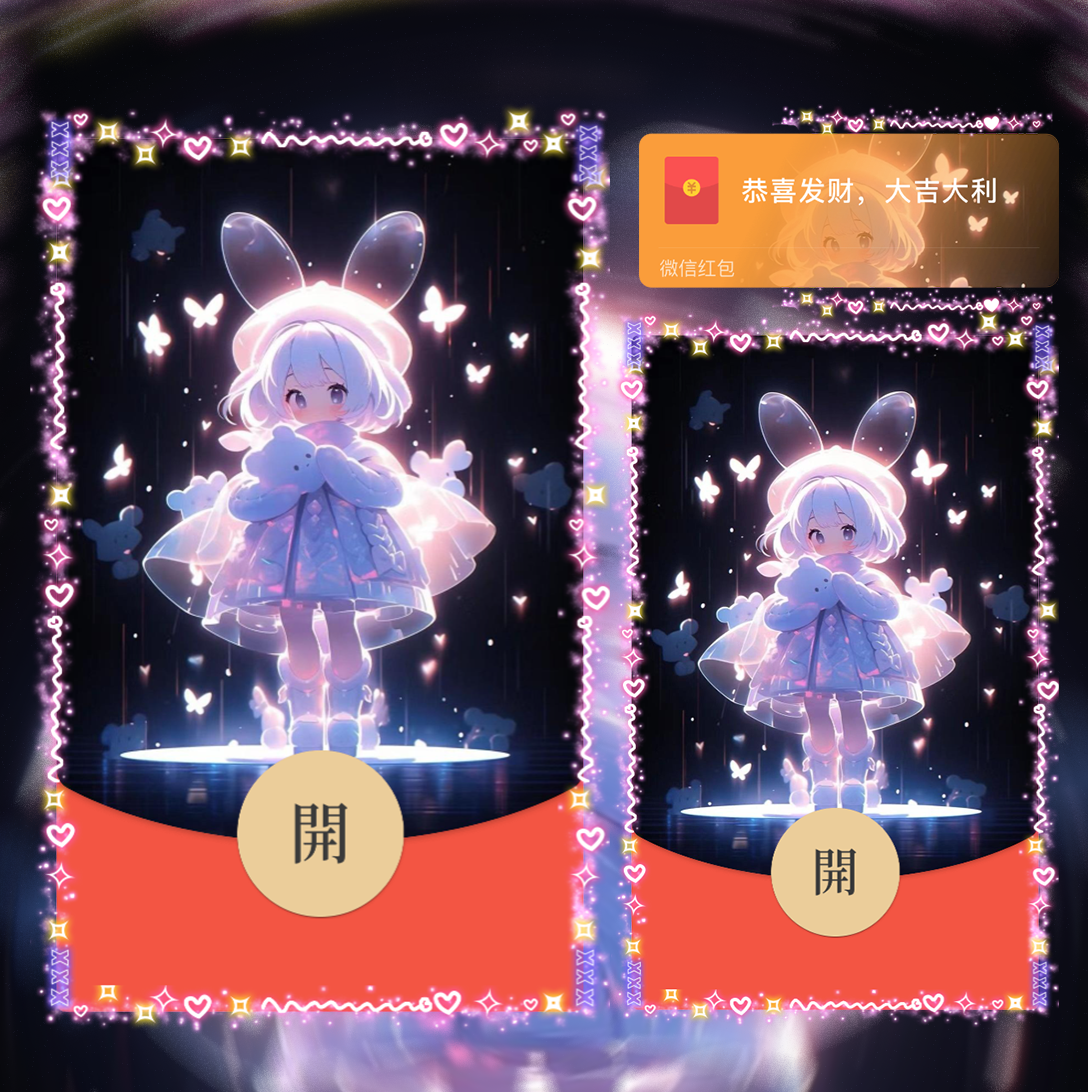【红包封面】兔兔女孩/la
