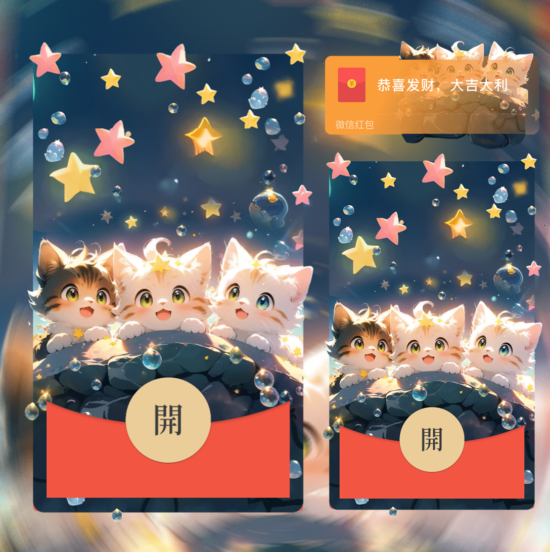 【红包封面】星空猫猫