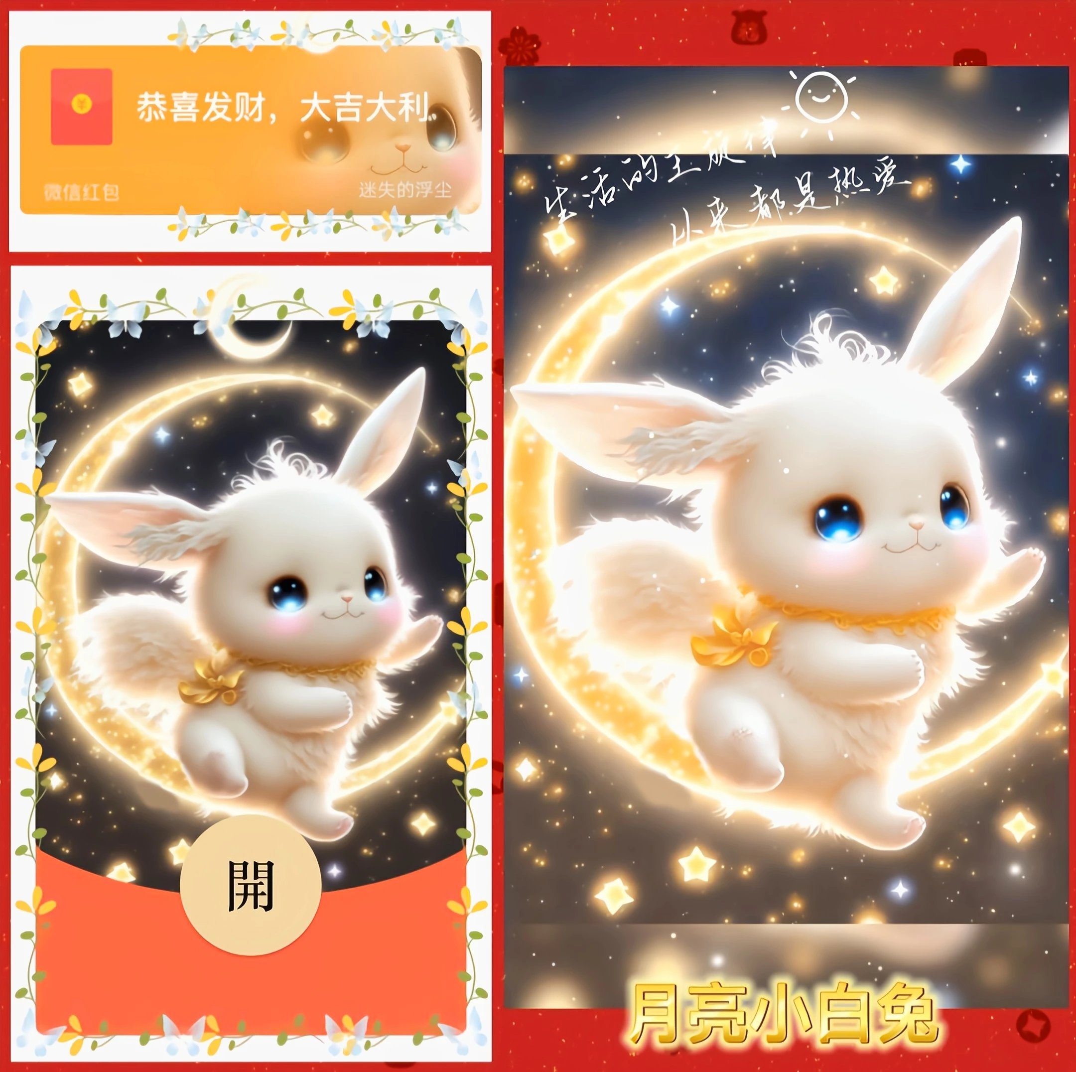 【红包封面】月亮小白兔/LLL