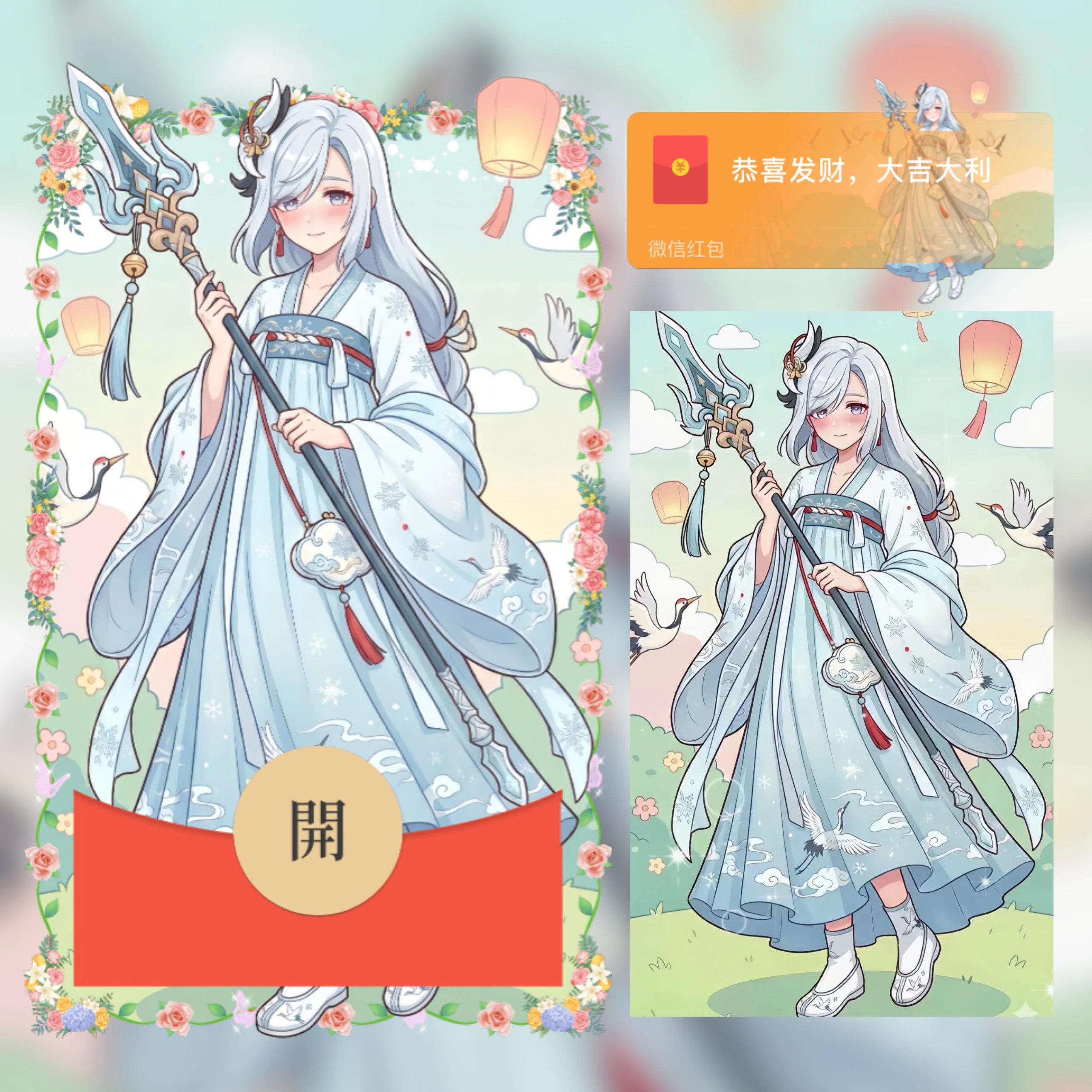 【红包封面】原神/申鹤/汉服/无售后/ab