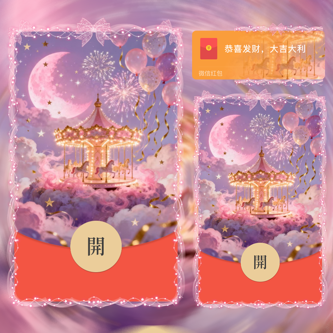 【红包封面】梦幻旋转木马