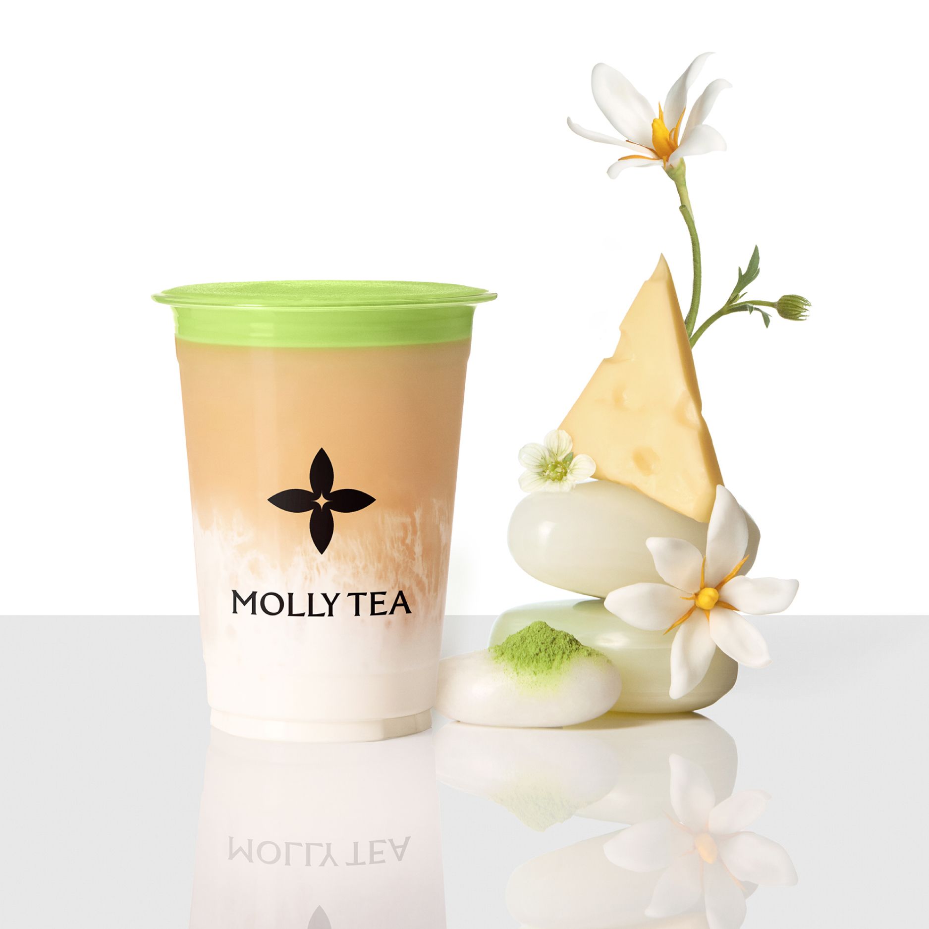 茉莉奶白 | 抹茶栀子咸酪乳