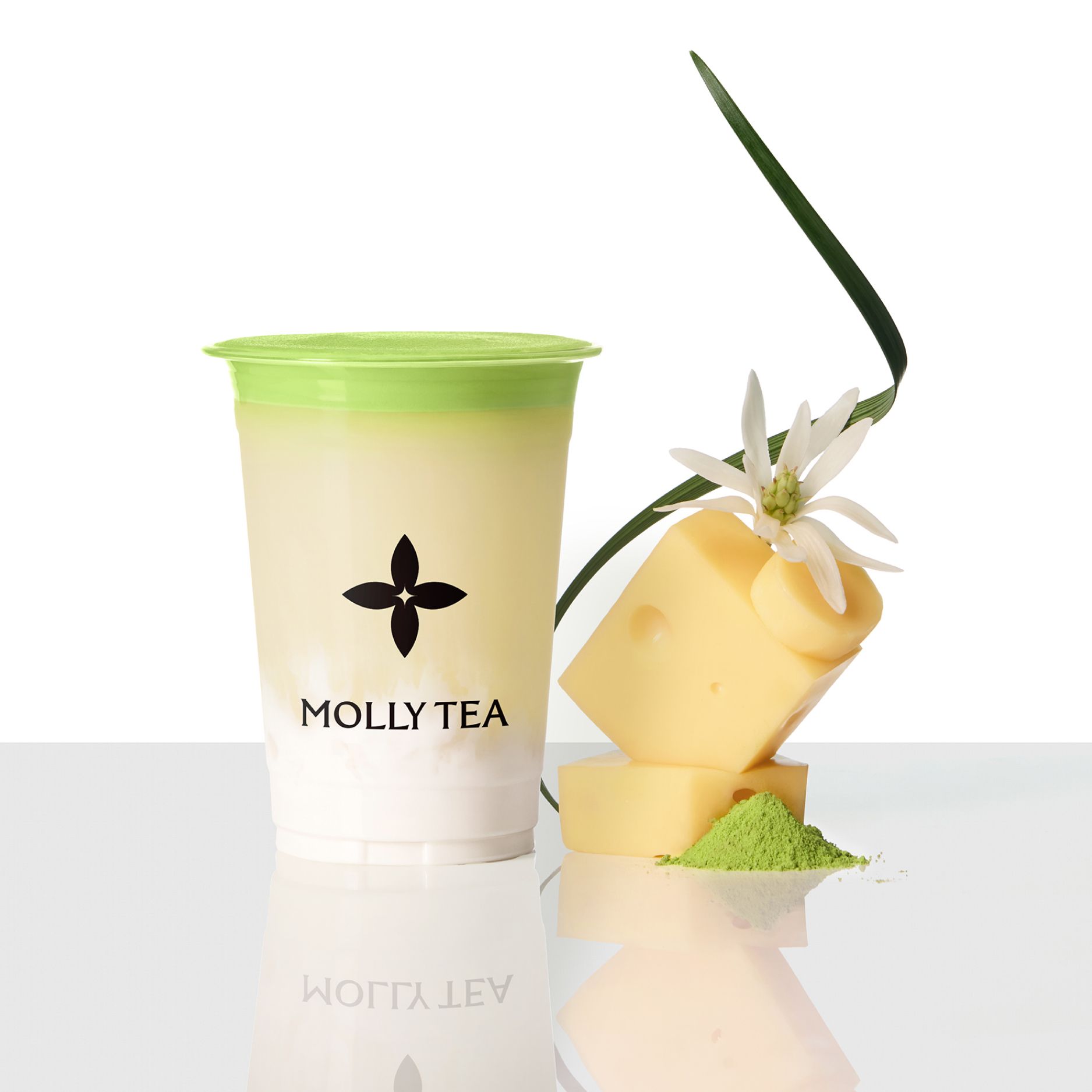 茉莉奶白 | 抹茶白兰咸酪乳