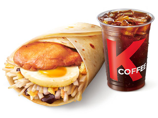 肯德基 | 大饼卷香烤鸡扒蛋+冰美式中