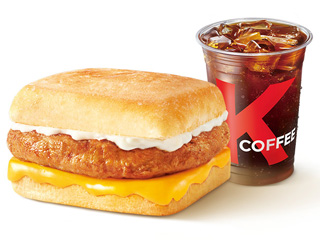 肯德基 | 芝士猪柳帕尼尼+热美式中