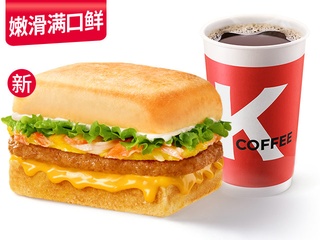 肯德基 | 蟹味柳滑蛋猪肉+热美式中[蟹味柳滑蛋猪肉+热美式中]