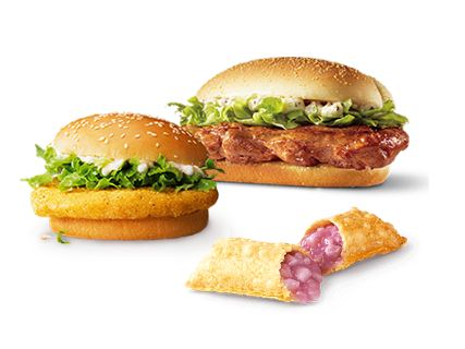 麦当劳 | 麦香鸡板烧香芋三件套